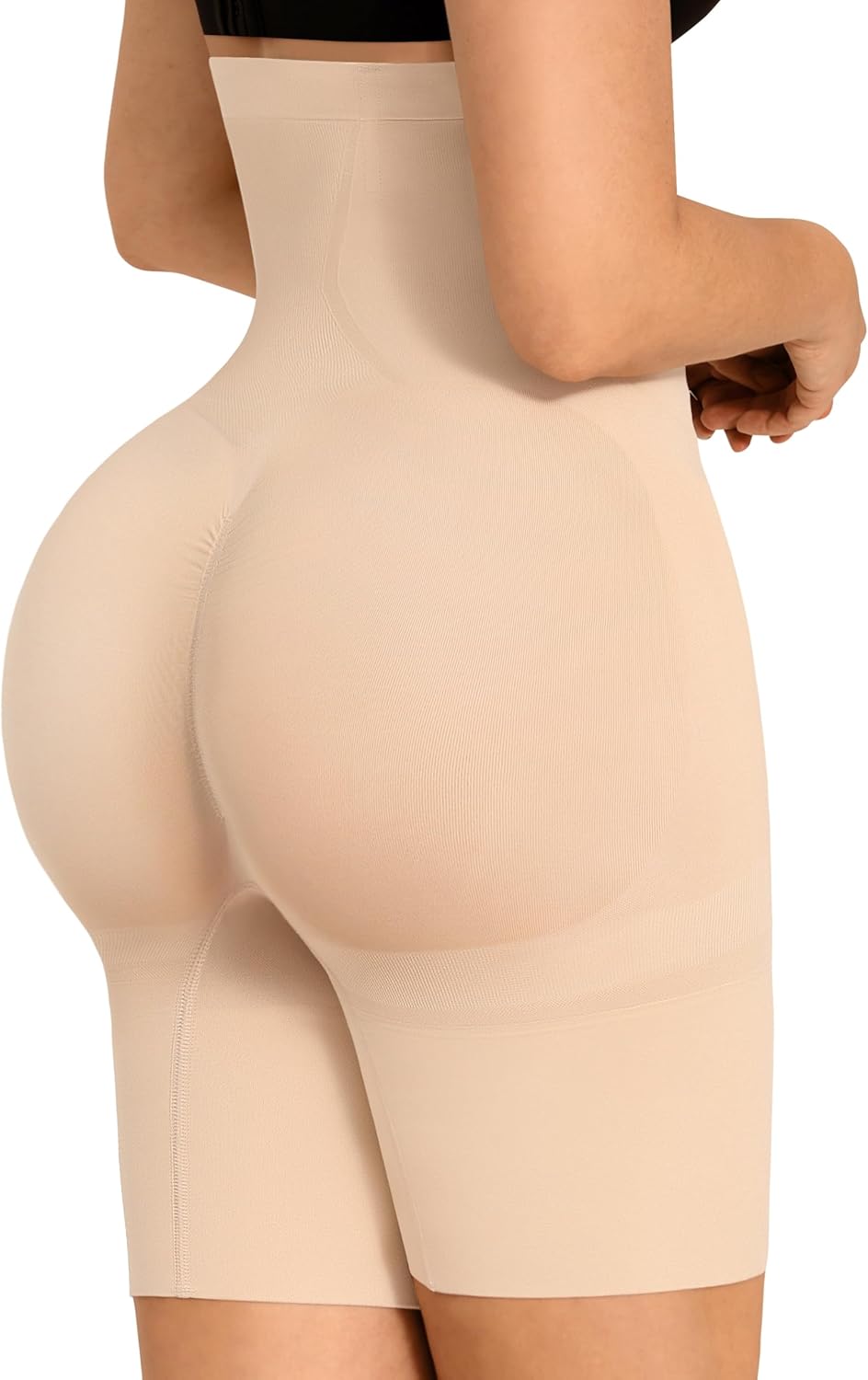 FeelinGirl Womens Shapewear Tummy Control High Waisted Seamless Body Shaper Shorts Girdle Butt Lifting Panties Thigh Slimmer