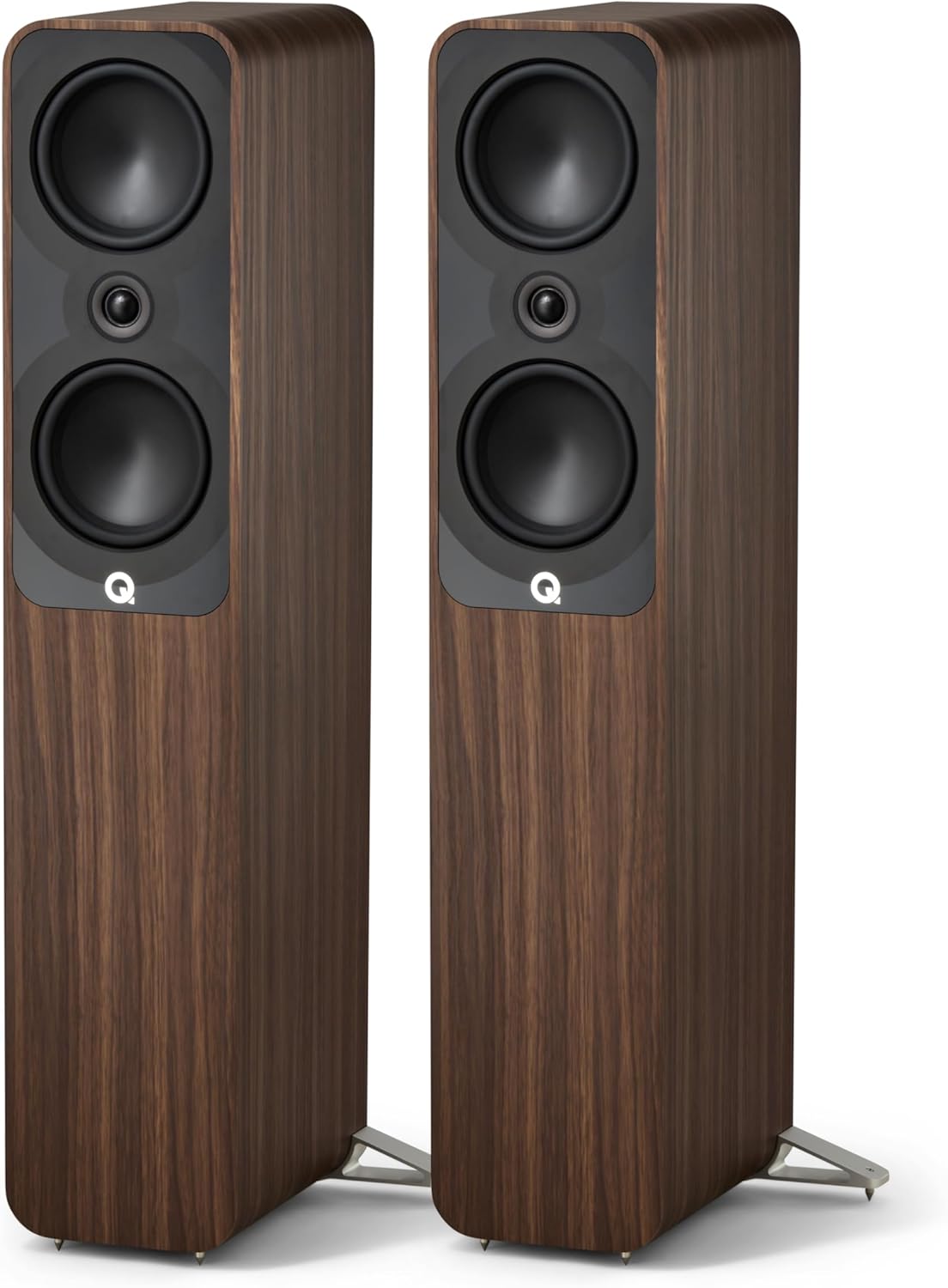Q Acoustics 5050 Floorstanding Speaker Santos Rosewood (Single Speaker-Order Two Units) - 1" Tweeter - Stereo System for Home Entertainment Center, Surround Sound TV/Record Player