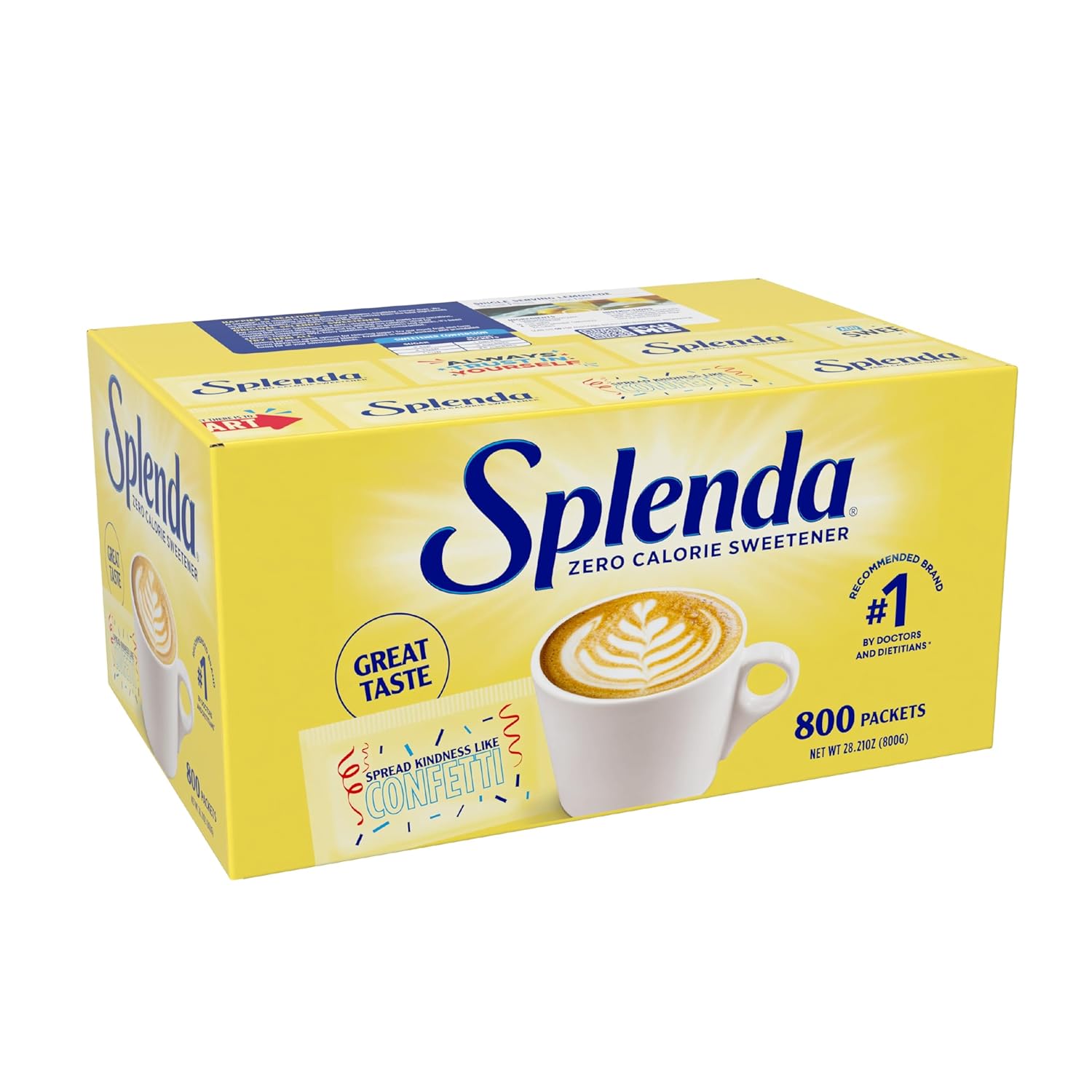 SPLENDA Zero Calorie Sweetener, 800 Count Packets