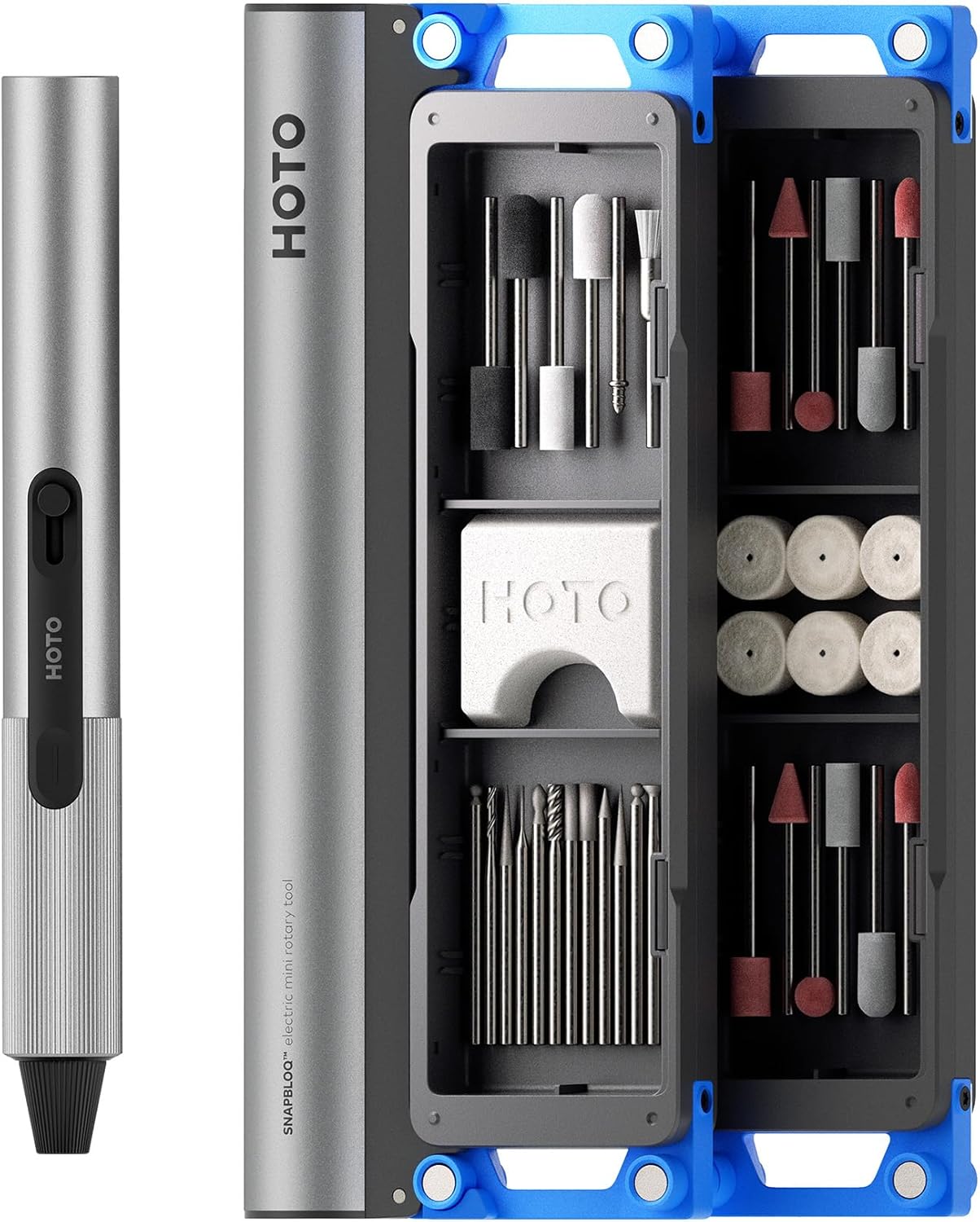HOTO SNAPBLOQ™ R-A04 Mini Rotary Tool Kit, Brushless Engraving Pen