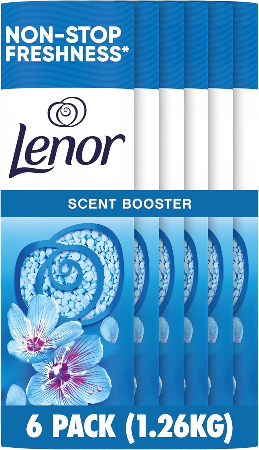 Lenor Laundry Perfume In-Wash Scent Booster, 6 Packs x 210g - Spring Awakening, Lasting Freshness for Up to 12 Weeks