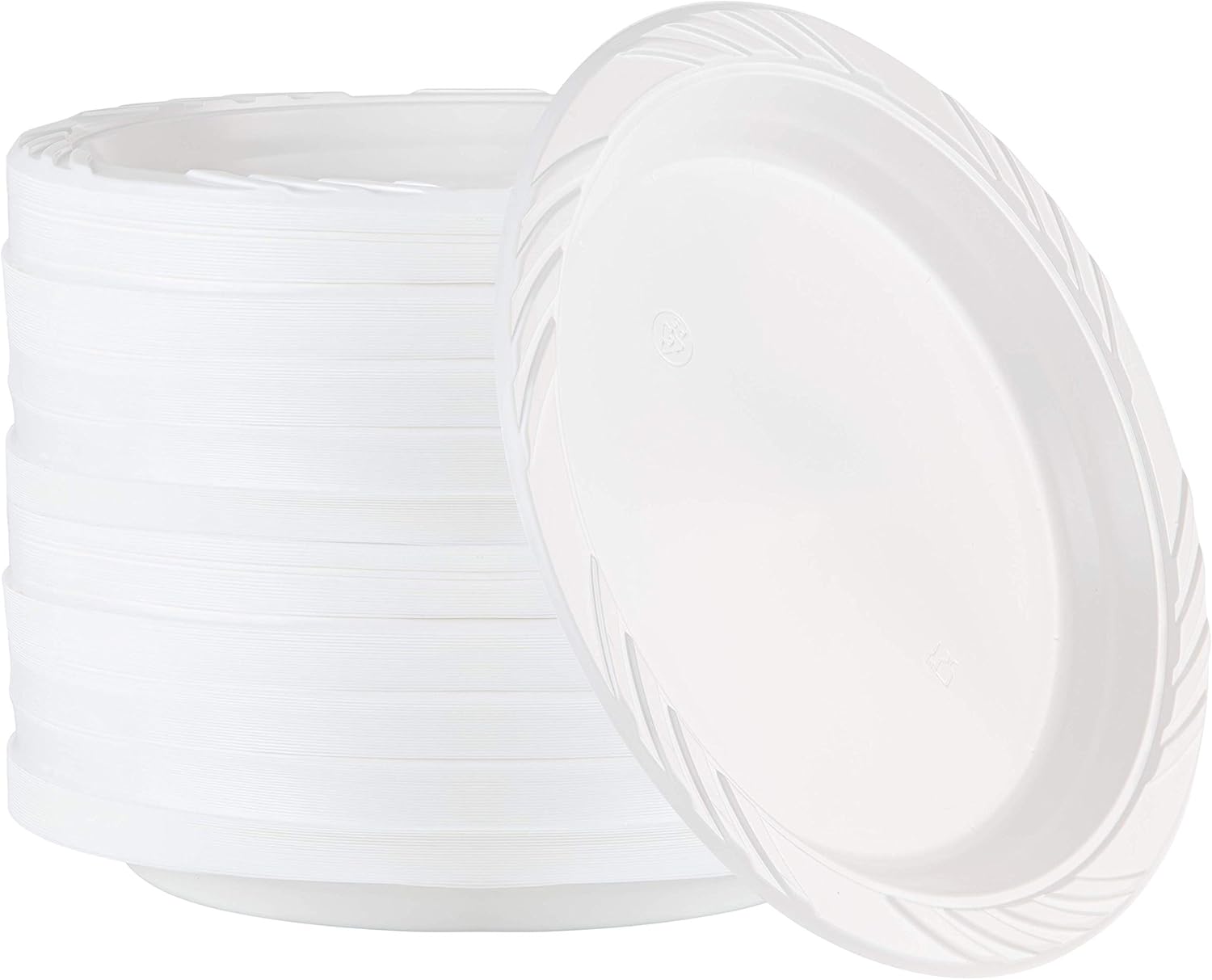 PLASTICPRO 200 Count Disposable 9 Inch White Plastic Dinner Plates large