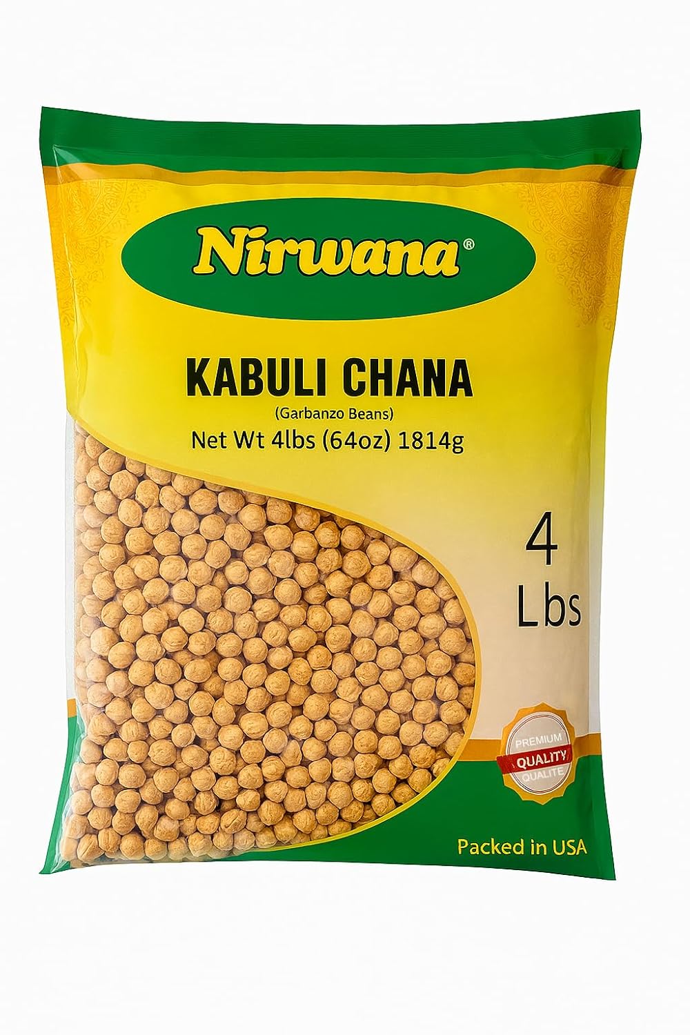 Premium White Chickpeas (Kabuli Chana) – Protein-Packed Dried Garbanzo Beans for Snacks, Salads & Meals – Bulk Pantry Staple for Healthy Cooking 64oz