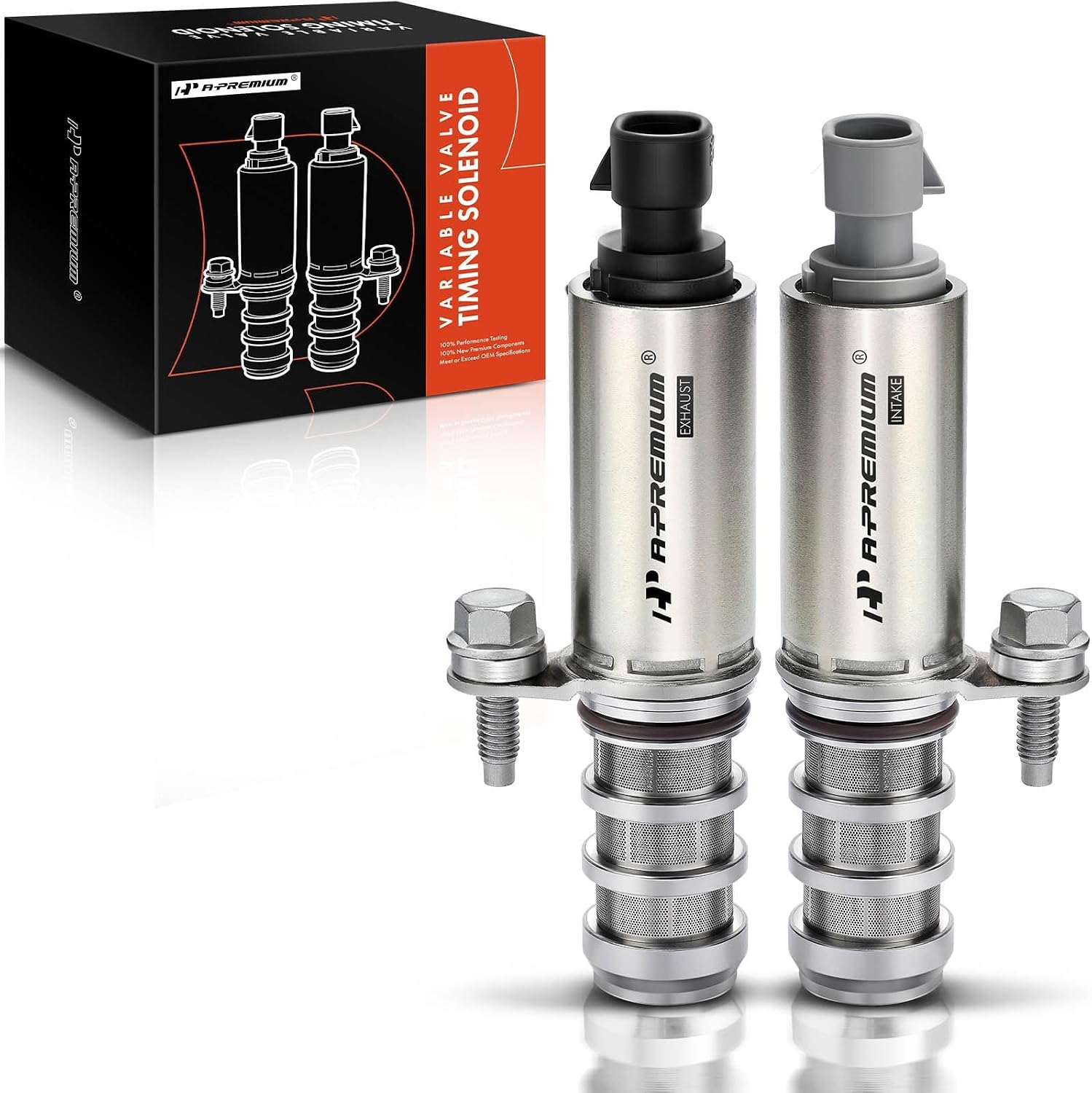 A-Premium VVT Intake Exhaust Camshaft Position Actuator Solenoid Valve Kit | Compatible with Chevy GMC Equinox Malibu Cobalt HHR Terrain Buick Pontiac Saturn 2.0L 2.2L 2.4L Replaces# 12655421 12655420