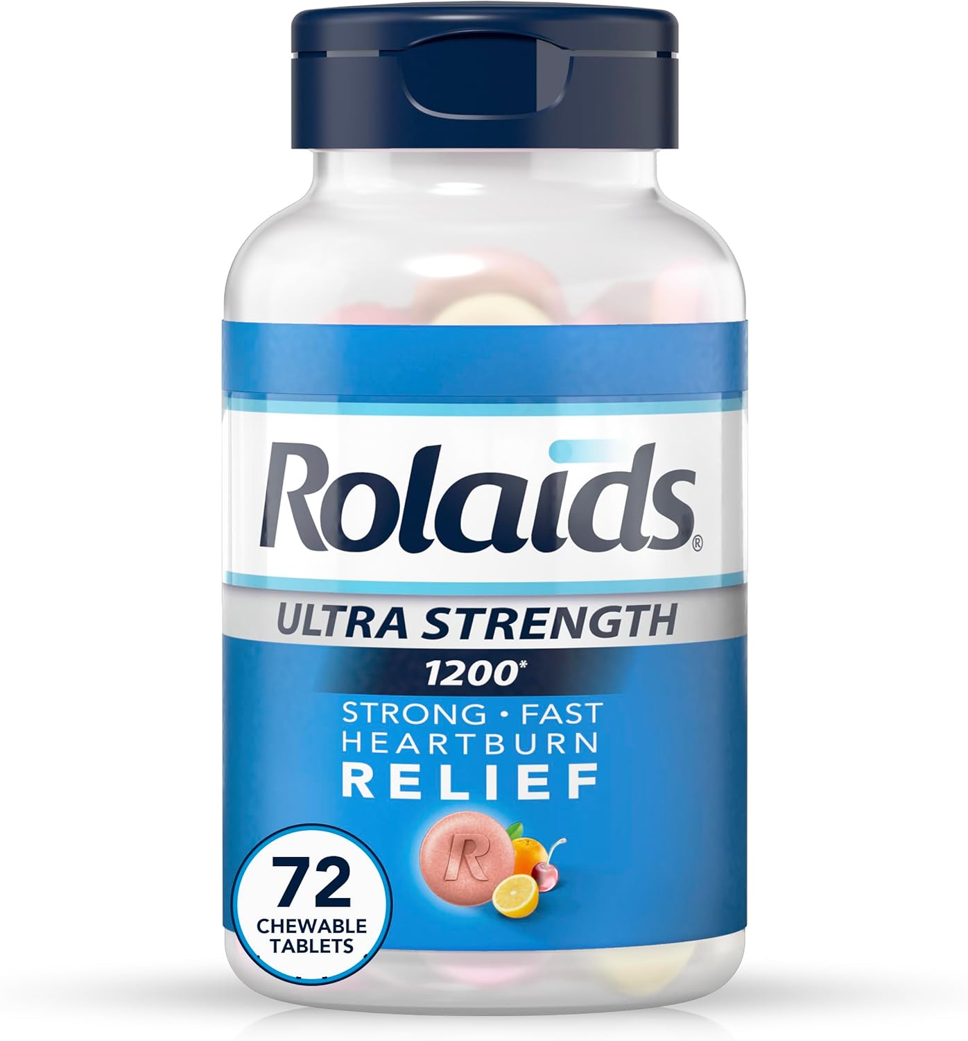 Chattem Inc. Rolaids Ultra Strength Antacid, 72 Chewable Tablets, Assorted Fruit, Ultra Strength Heartburn Relief