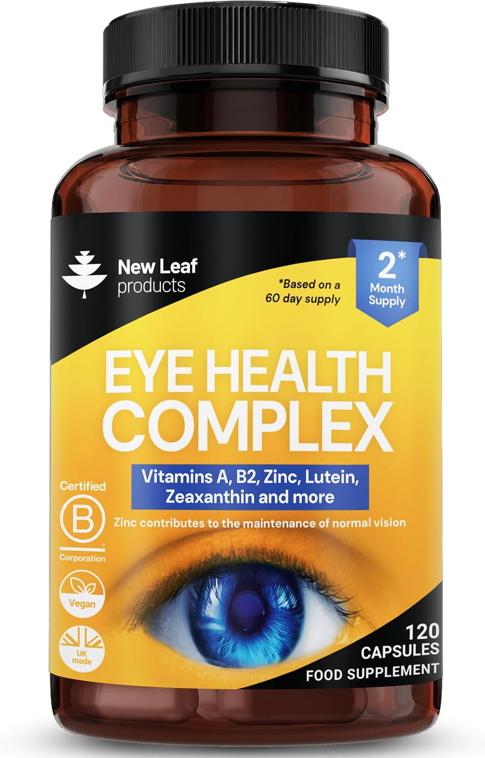 New Leaf Lutein & Zeaxanthin Supplement, Eye Health Complex 120 Count