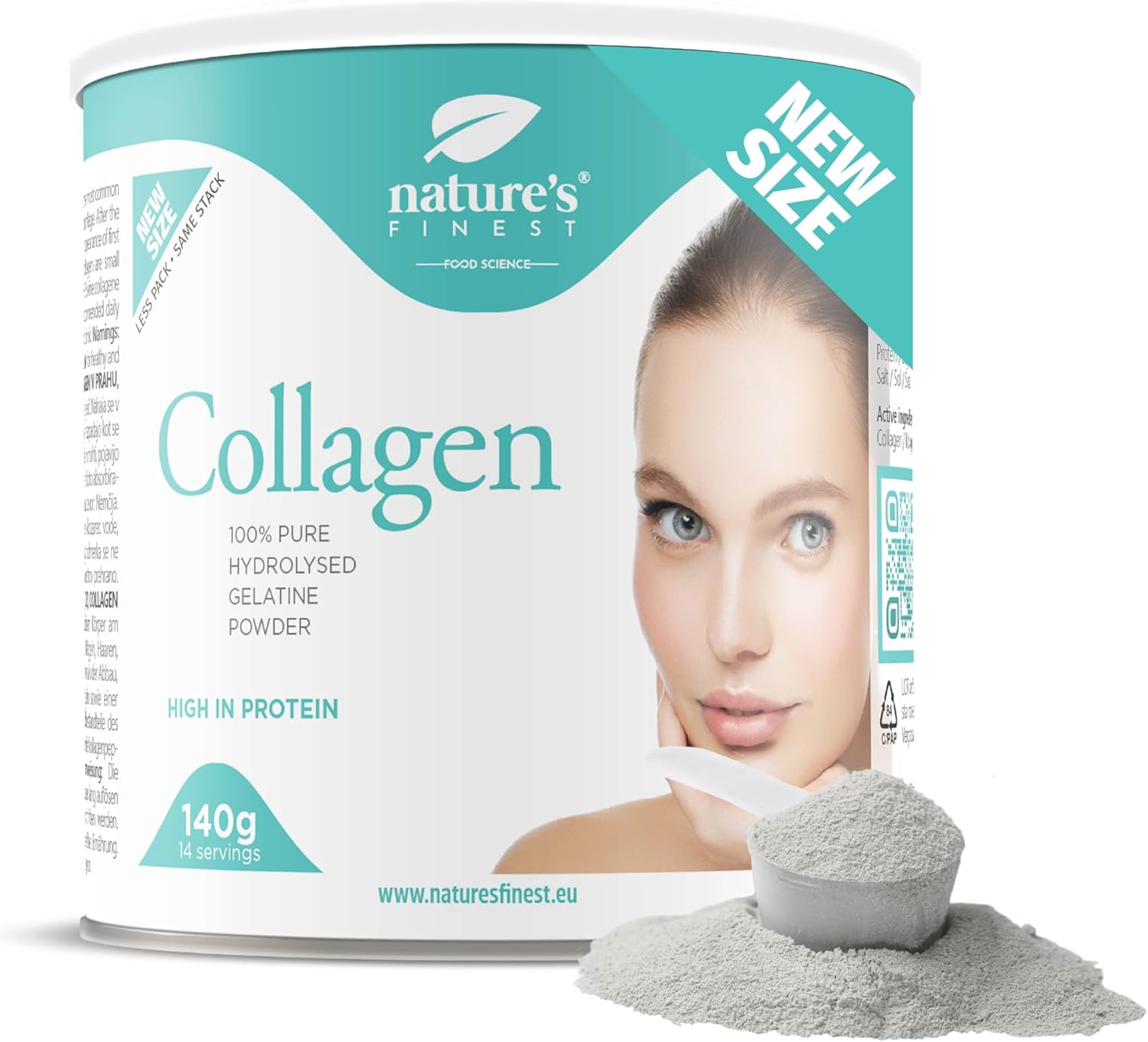 Nature's Finest by Nutrisslim Collagen Powder: 100% Hydrolysed Bovine Collagen - Pure, Natural Collagen Supplements for Women - Optimal Absorption, Unflavored