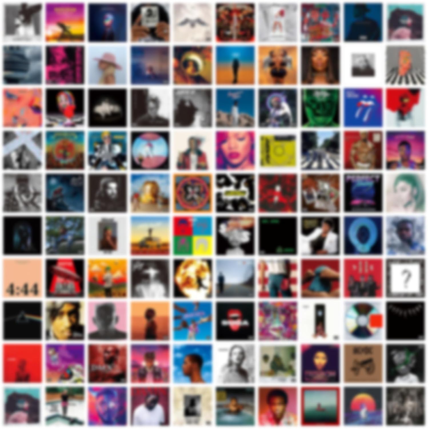 A ART·ZONE 100 Pcs 5x5 Inch | Posters Wall Collage Kit for Room, Album Cover Posters, Music Posters, Rapper Posters, Band Posters, Wall Posters for Bedroom Multicolor