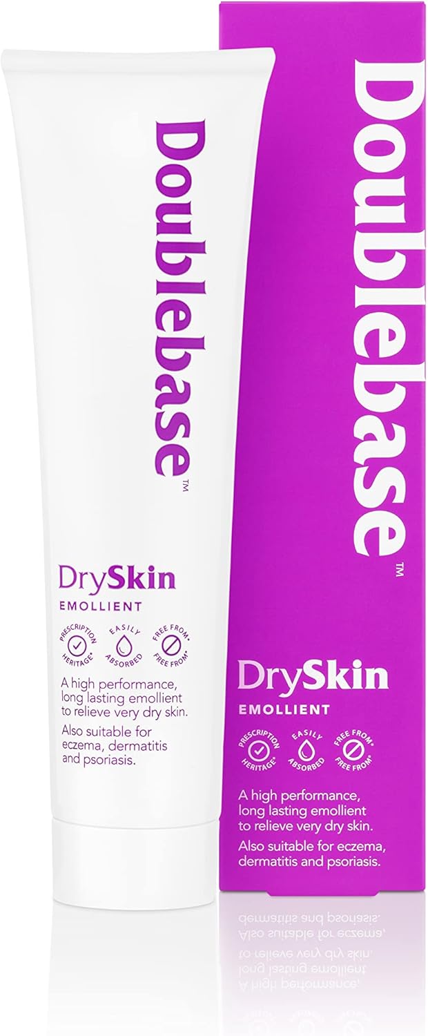 Doublebase Diomed Dry Skin Emollient. Clinically Proven Moisturiser for Eczema, Psoriasis and Dermatitis Treatment. Body Cream for Dry Skin Relief, 100g Tube