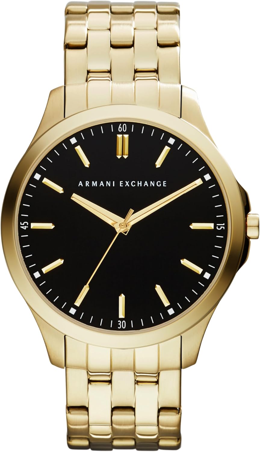 A|X Armani Exchange Men's Watch with Three-Hand Analog Display and Date Window, Watch for Men with Stainless Steel or Leather Band