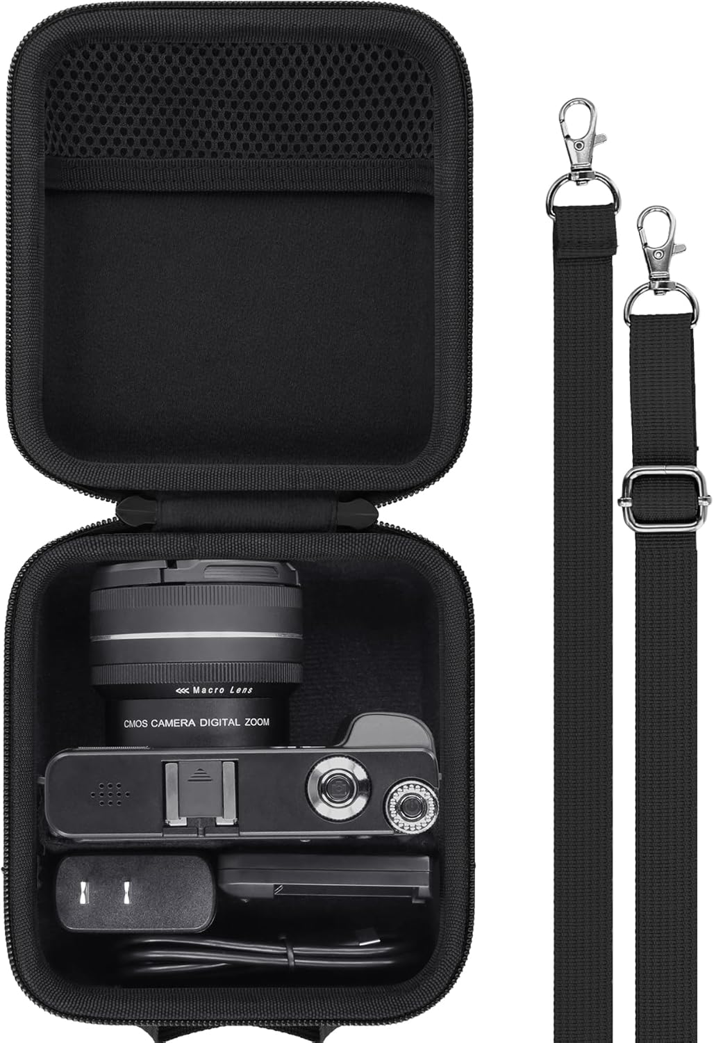 Camera Case Compatible with YIGLLO/Zostuic/Duluvulu/VJIANGER/Gavonde 4K Digital Camera for Photography Auto-Focus Vlogging Camera with 3inch 180° Flip Screen(Black Case)