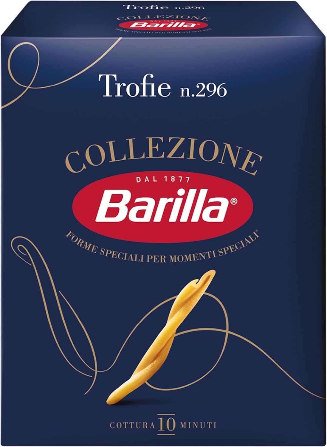 Barilla Trofie – Authentic Italian Pasta Made with Durum Wheat – Classic Short Twisted Pasta – For Trofie Recipes – Single Pack of 1 x 500g