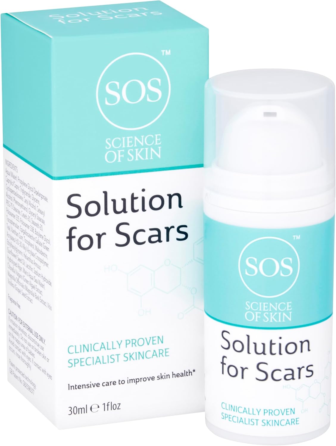 Science of Skin Solution for Scars-Clinically Proven Active Scar Cream. Reduces The Appearance of Old & New Scars. Clinically Proven to Reduce The Appearance of Scarring. Patent Protected Technology