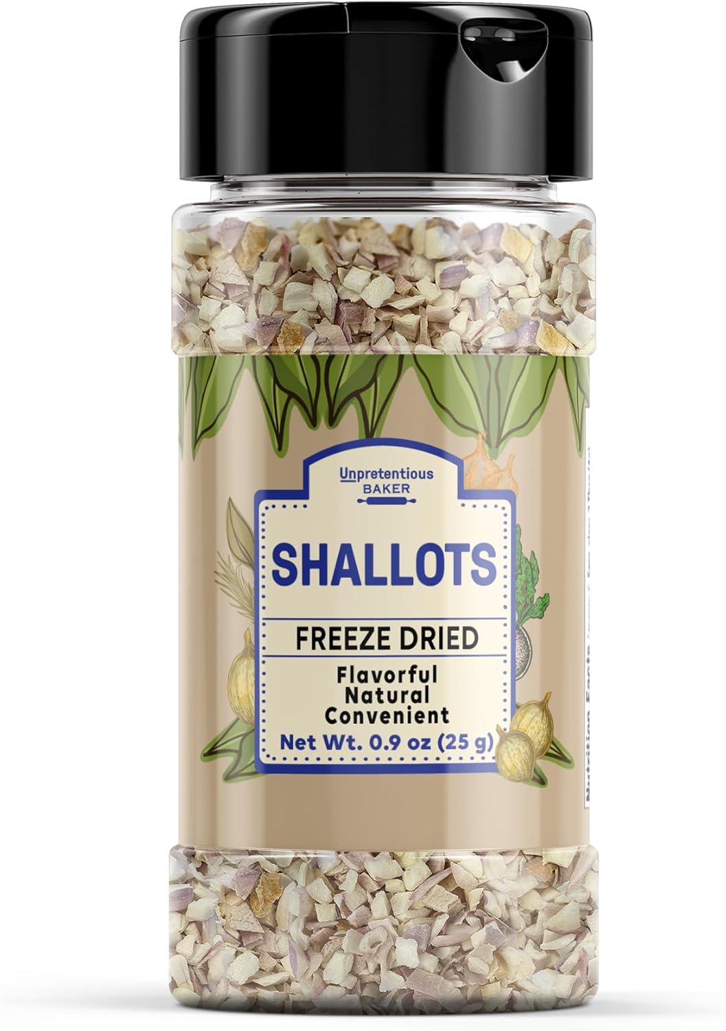 Freeze Dried Shallots By Unpretentious Baker, 0.9 oz , Flavorful, Gluten-Free