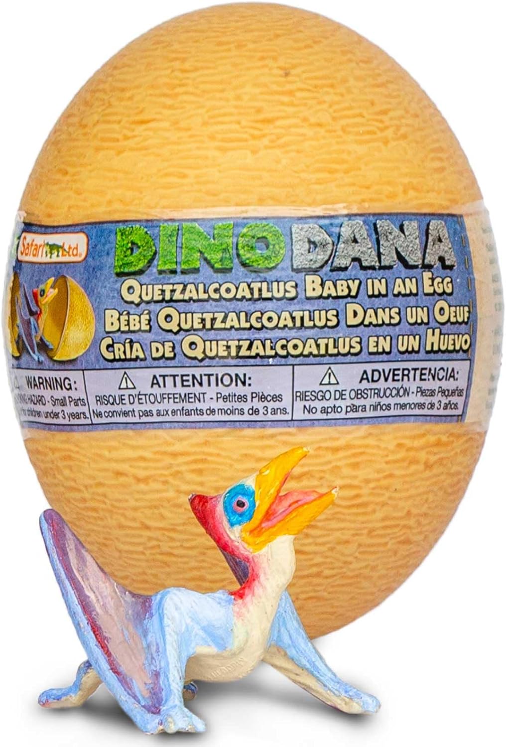 Safari Ltd. Dino Dana Baby Quetzalcoatlus in Egg Figurine - 4.5" Dinosaur Egg - Educational Toy for Boys, Girls and Kids Ages 3+