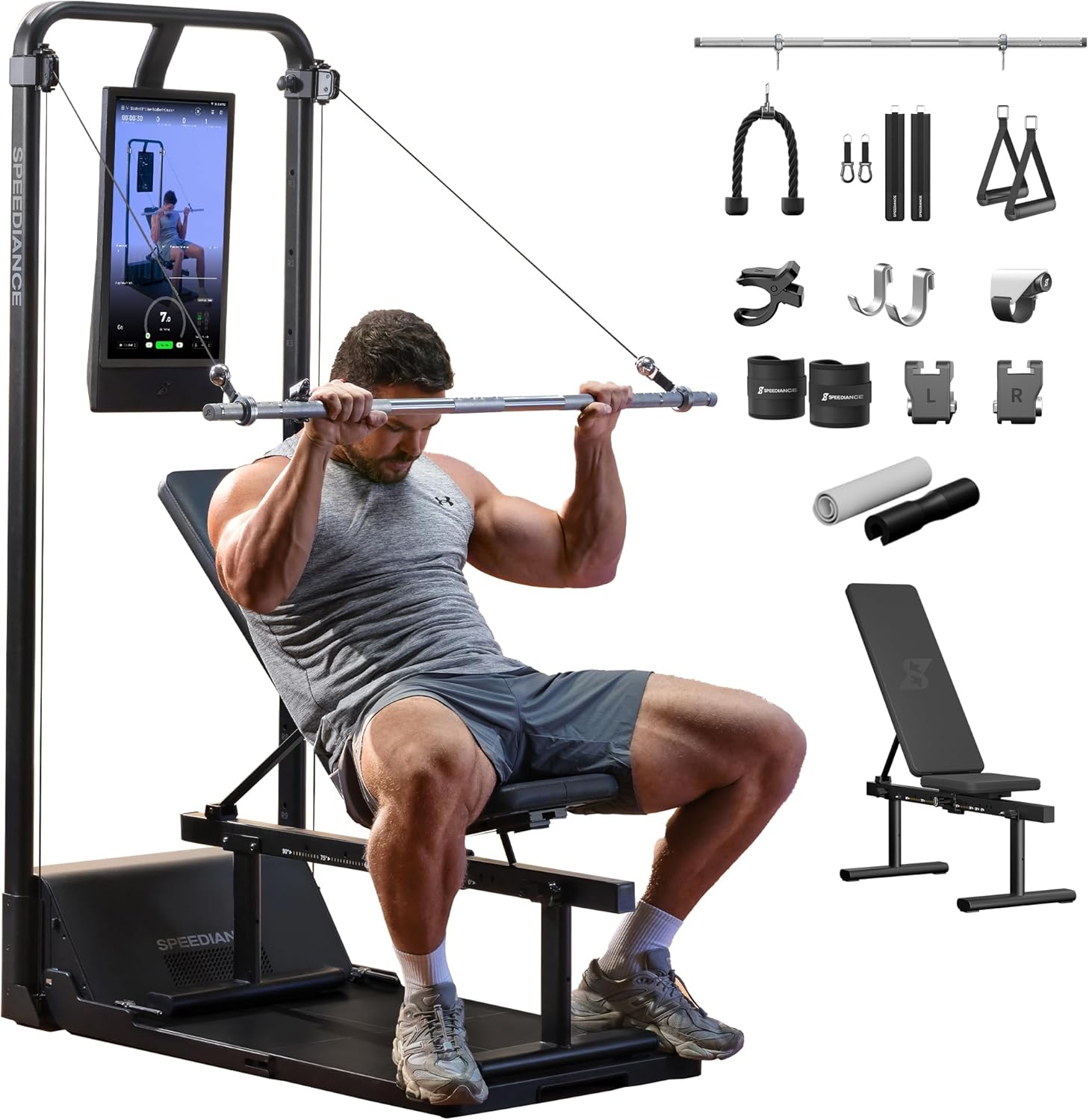 Speediance Smart Home Gym, Multi-Functional Gym Machine for Full Body Strength Training, All-in-one Gym Equipment, Digital Weight System, Workout Station, Squat Rack, Gym Monster 2