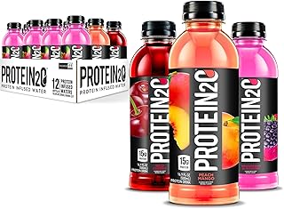Protein2o 15g Whey Protein Isolate Infused Water, Ready To Drink, Gluten Free, Lactose Free, No Artificial Sweeteners, Flavor Fusion Variety Pack, 16.9 oz Bottle (Pack of 12)