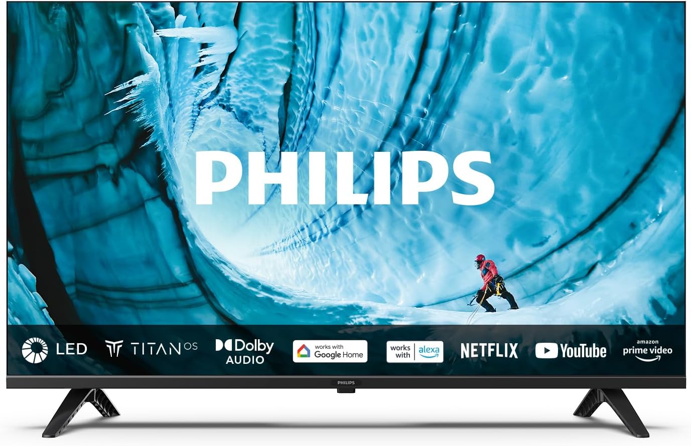 Philips 40PHS6009 Full HD LED Smart TV - 40 Inch Display with Pixel Plus, Titan OS Platform and Dolby Digital Sound, Works with Alexa and Google Voice Assistant - Matt Black