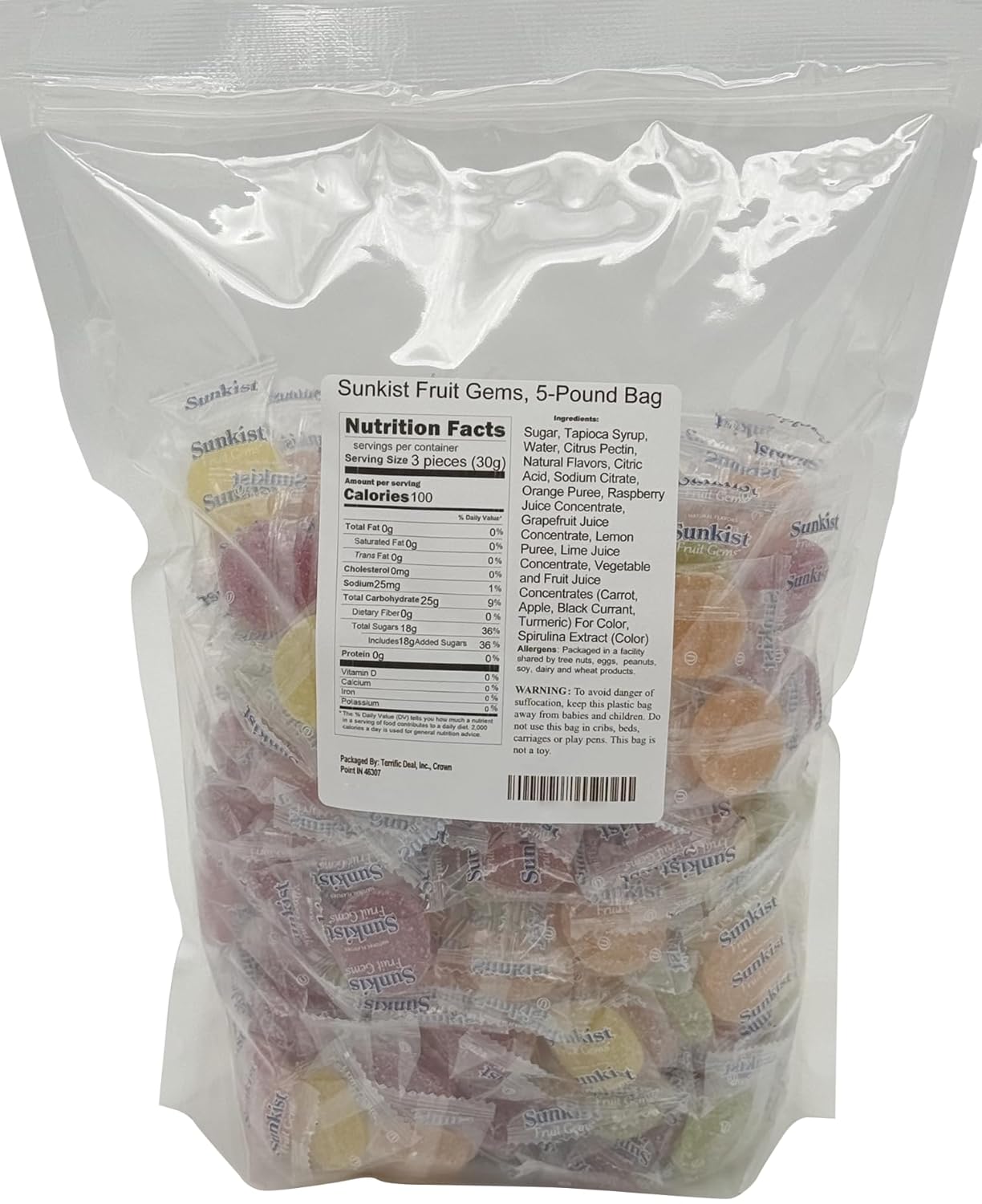 Sunkist Fruit Gems, 5-Pound Bag