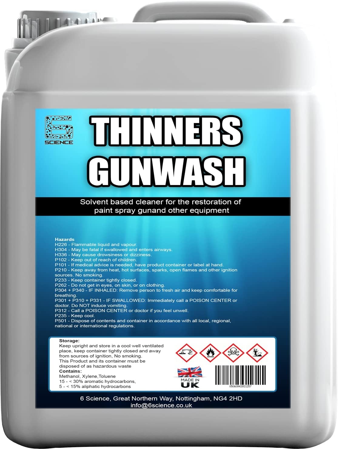 Paint Thinners - Gunwash 1 x 5 litres 6 Science