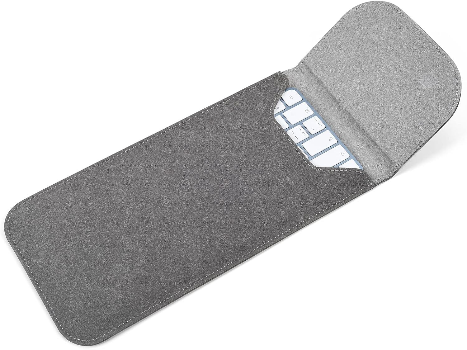 CaseBuy Premium Leather Keyboard Cover Sleeve for 2024 2023 2021 Apple iMac 24 inch M4 M3 M1 Magic Keyboard w/Out Touch ID A2449 A2450 Wireless Magic Keyboard 2 Accessories Case Pouch, Space Grey