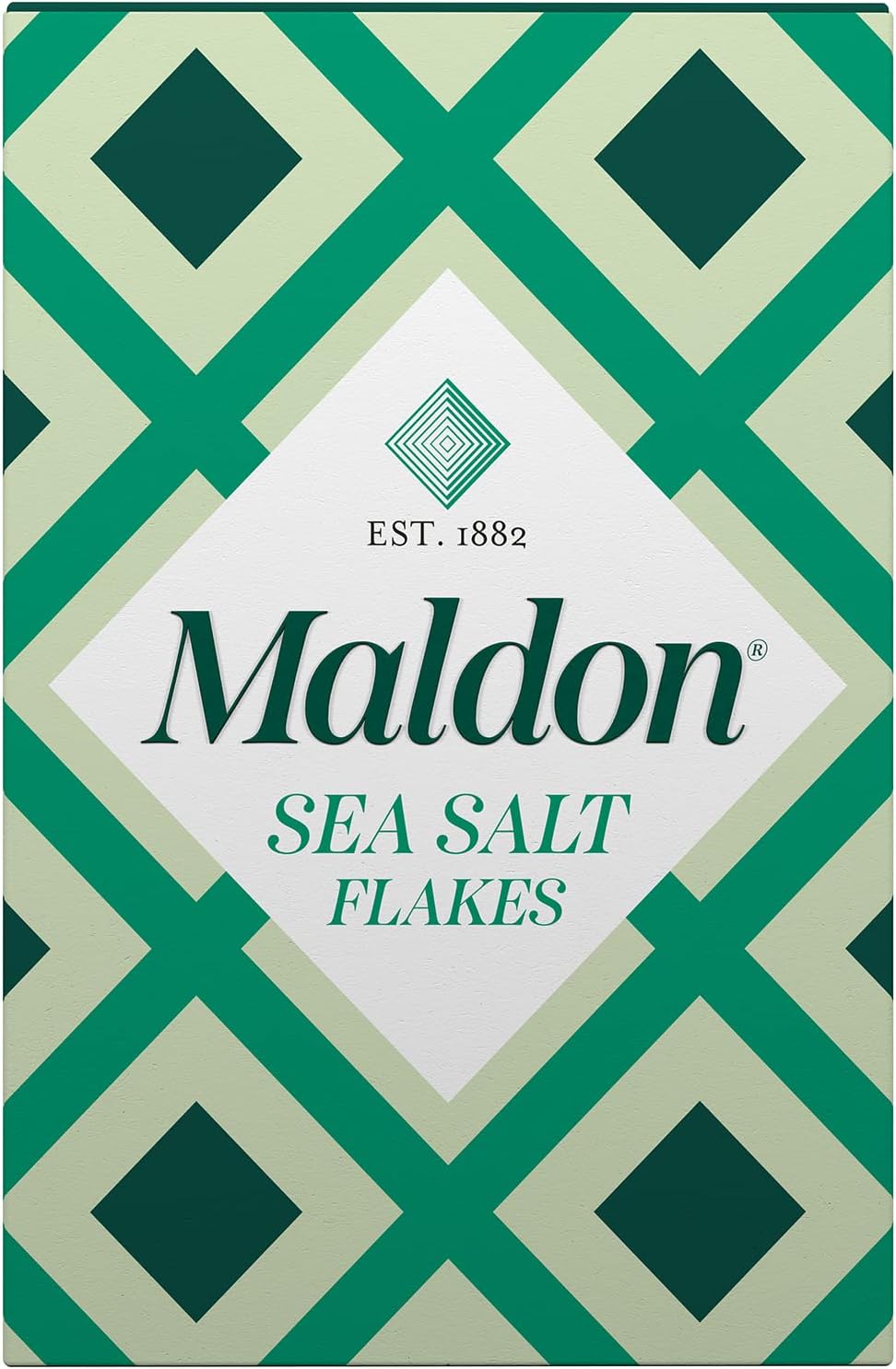 Maldon - Sea Salt Flakes, Unique Pyramid Shaped Salt Flakes, Perfect for a Wide Range of Dishes, Hand-Harvested for Four Generations, 250g Box
