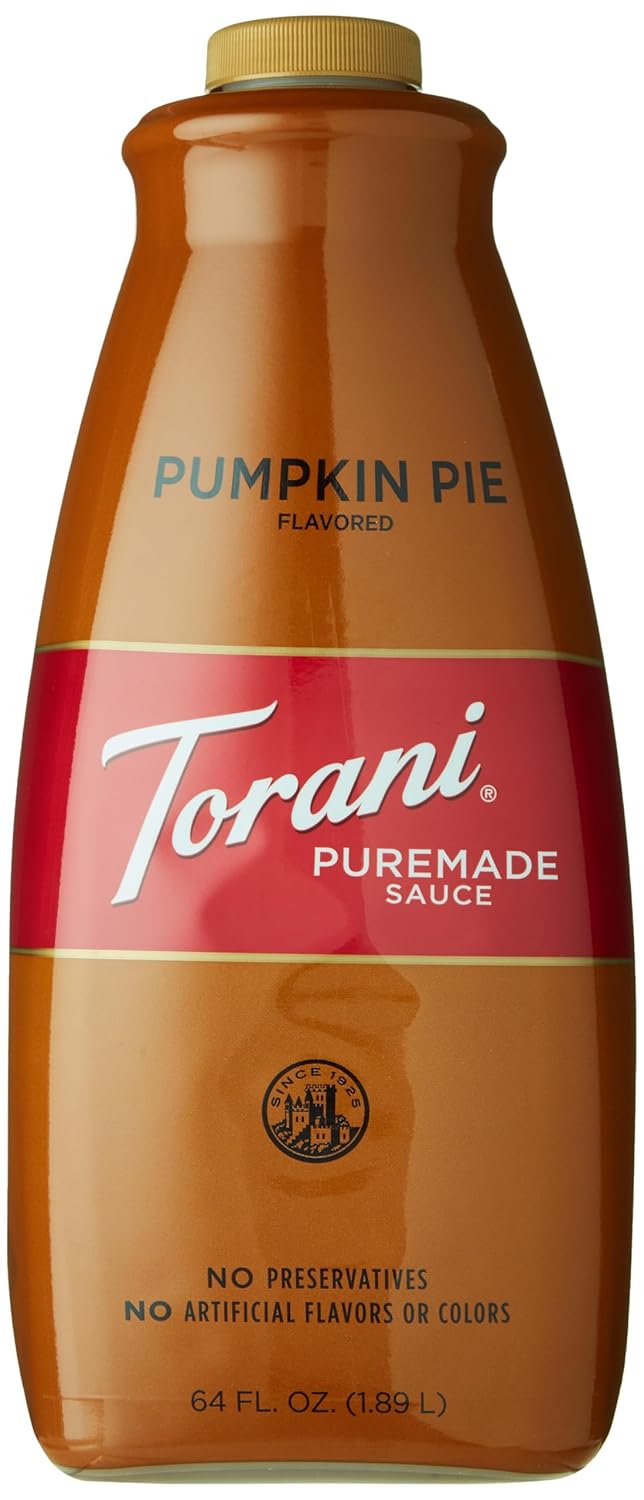Torani Pumpkin Pie Puremade Sauce 64 oz Bottle 1 Count