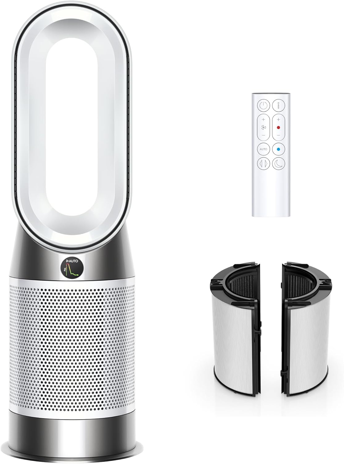 Dyson Purifier Hot+Cool™ Gen1 HP10 - Purifying Fan Heater (White) + Additional Filter Bundle