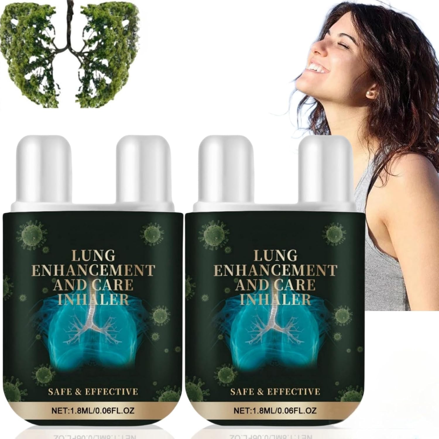 2PCS Nasal Stick,Nasal Inhaler Stick,Lung Enha/ncement Inhaler,Non Irritating Gentle Safe Dry Nose,Lung Cleaning Inhaler,Portable Nasal Inhaler Aromathe/rapy Bar,Natural Refreshing Nasal Inhaler Stick