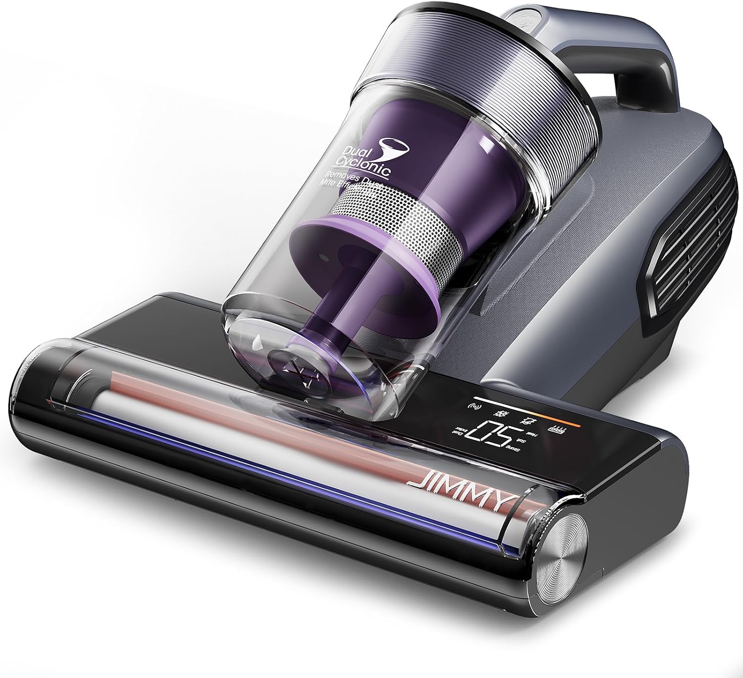 Jimmy BX8 Mattress Vacuum Cleaner 15kPa Deep Clean Bed Vacuum Cleaner with Dust Mite Senor, 65°C Heat & UV-C Light, Ultrasonic & Negative ion Function Cleaning for Mattresses Beds Sofa (Purple)