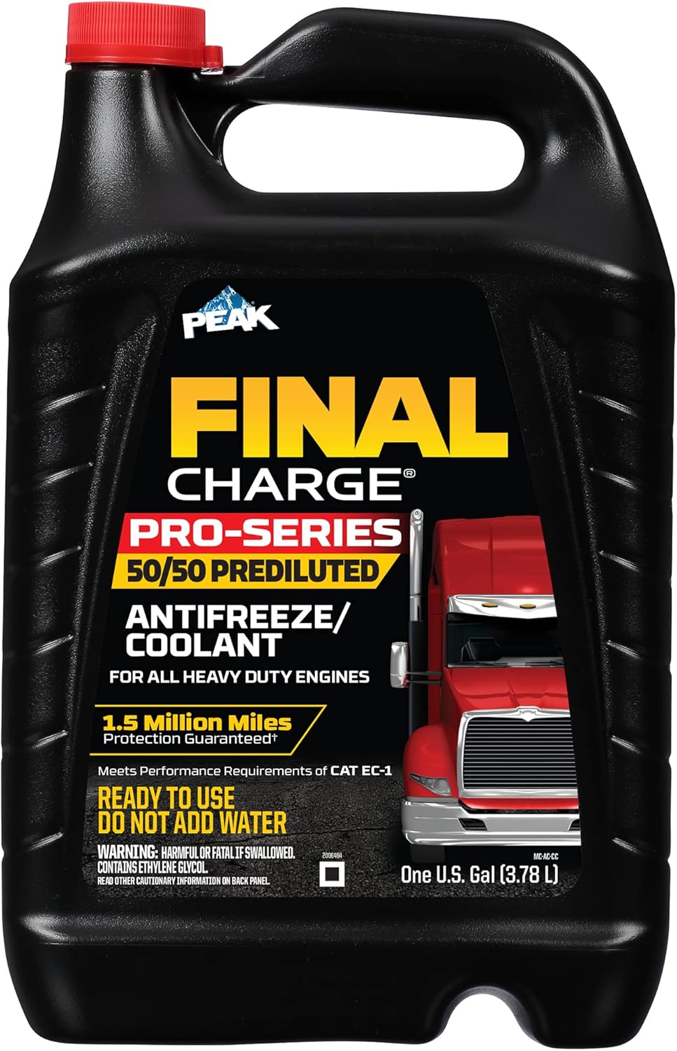 PEAK Final Charge PRO-Series 50/50 Prediluted Antifreeze and Coolant for All Heavy Duty Engine Cooling Systems