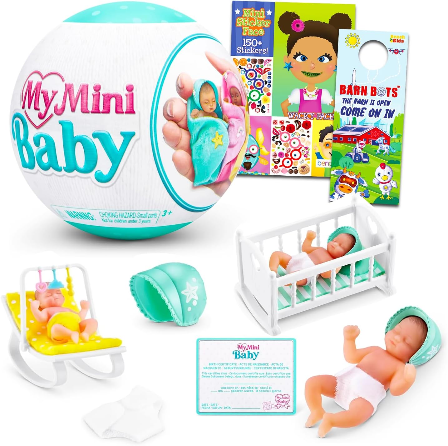 Zuru My Mini Baby Mystery Toy Set - Series 1 Mystery Ball with Stickers, Blind Ball for Kids, Girls