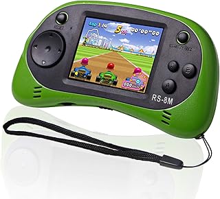 Kids Handheld Game Portable Video Game Player with 200 Games 16 Bit 2.5 Inch Screen Mini Retro Electronic Game Machine for Boys Girls (Green)