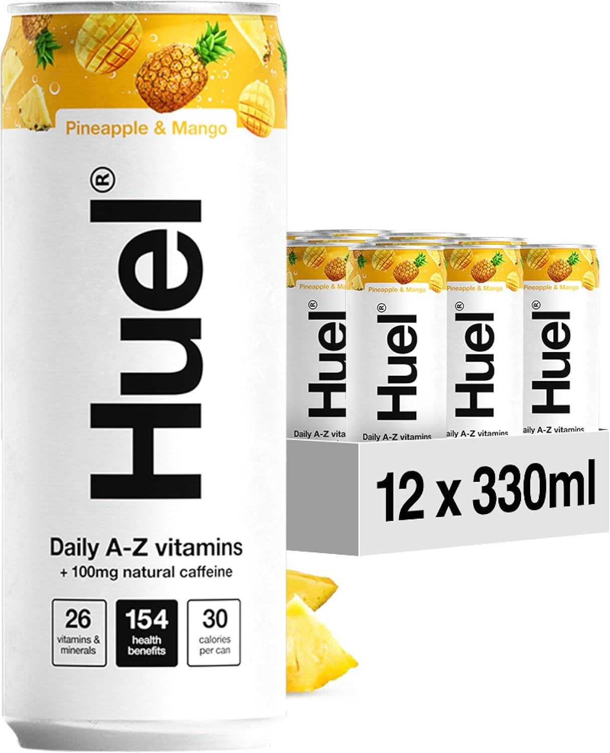 Huel Daily A-Z Vitamins | 12x330ml Energy Drink | Pineapple & Mango