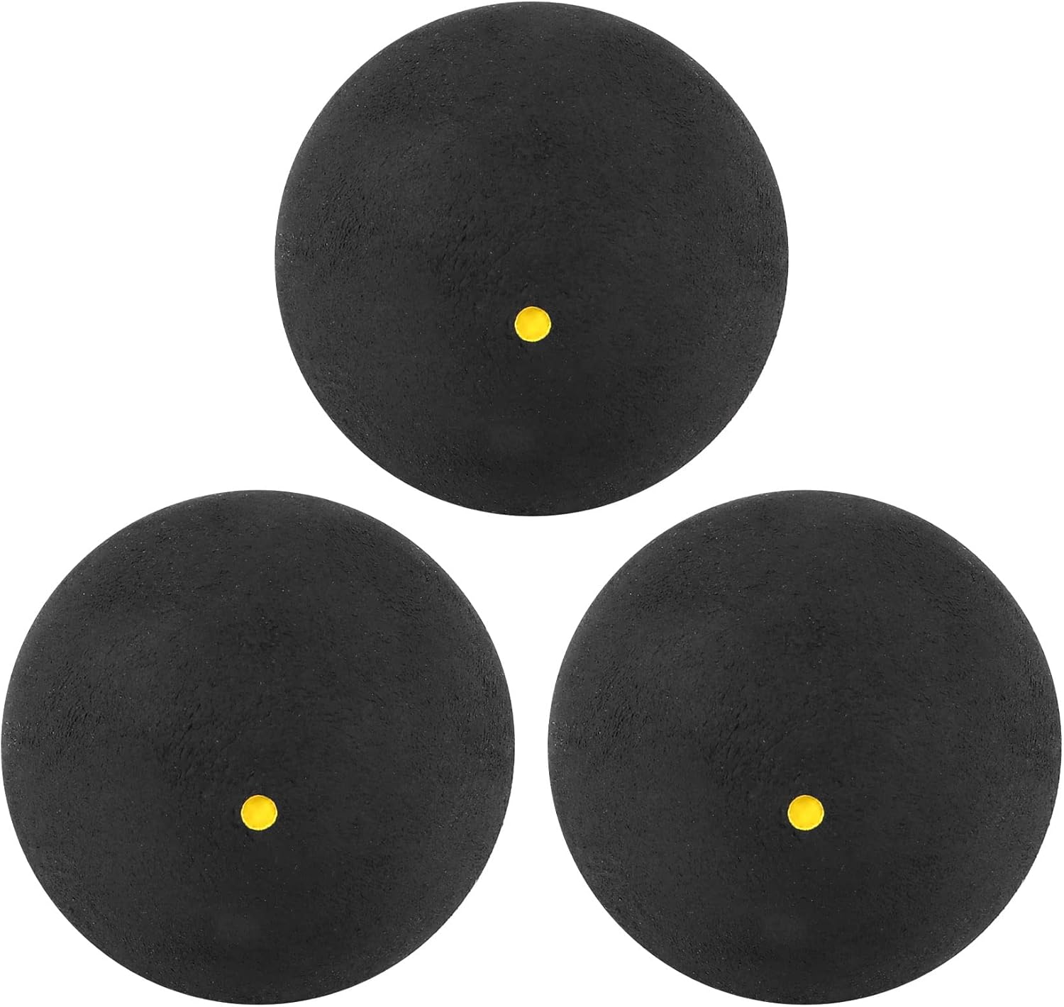 Bruafsir 3Pcs Squash Ball One-Yellow-Dot Low Speed Sports Player Competition Squash