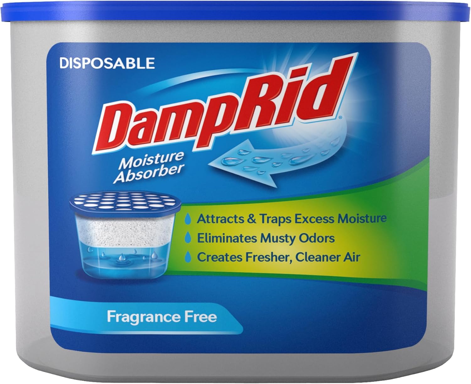 DampRid FG100 Unscented Disposable Moisture Absorber, 10.5-Ounce,White