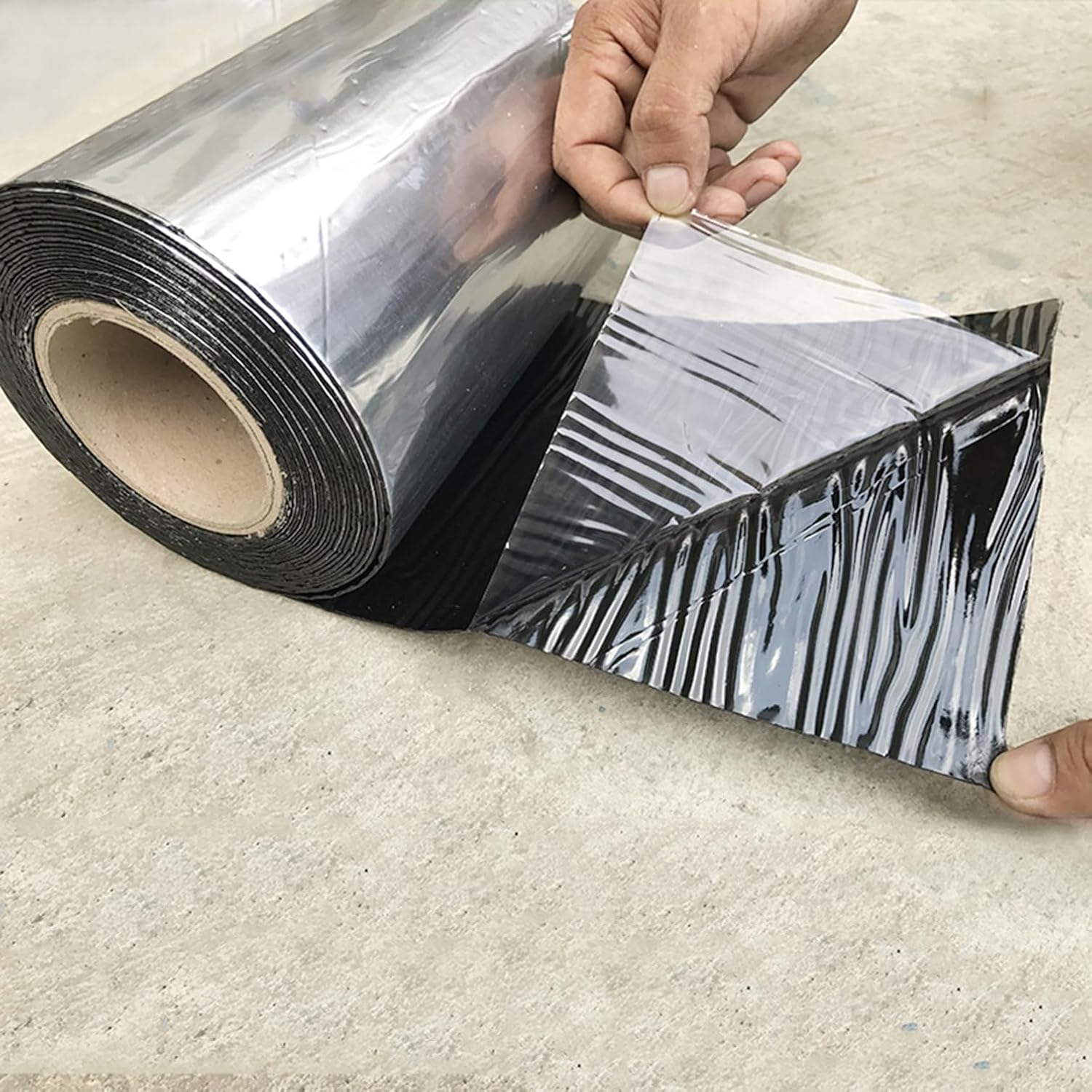 Self-Adhesive Bitumen Tape for Roof Repair,Butyl Tape Waterproof Tape Aluminum Foil Tape Sealan Tape,for Pipe/Metal/RV Awning/Roof Leak/Window Seal/Boat,Various Widths (3.3ft x 3.3ft (W x L))