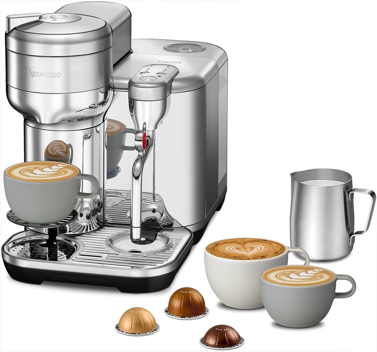 Nespresso Breville Vertuo Creatista BVE850BSS, Brushed Stainless Steel
