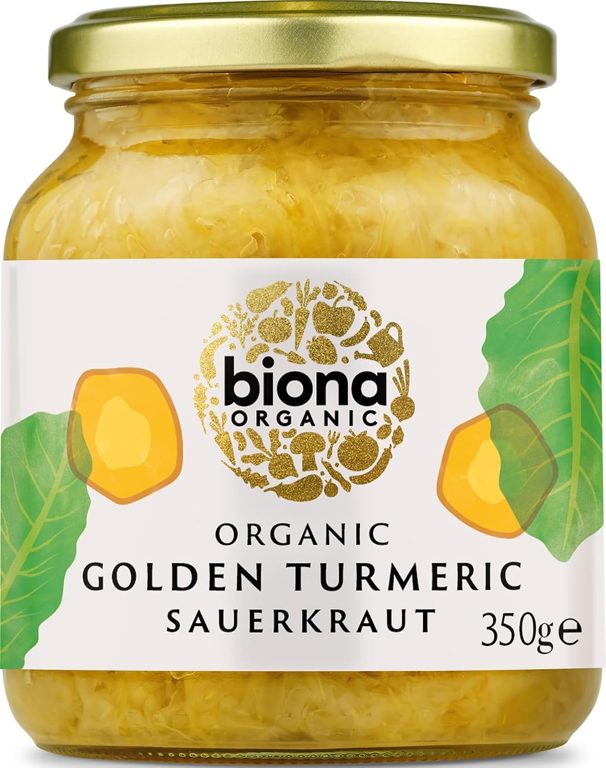 Biona Demeter Organic Sauerkraut Golden Turmeric 350g