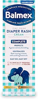 Balmex Complete Protection Baby Diaper Rash Cream with Zinc Oxide + Soothing Botanicals, 4 Ounce