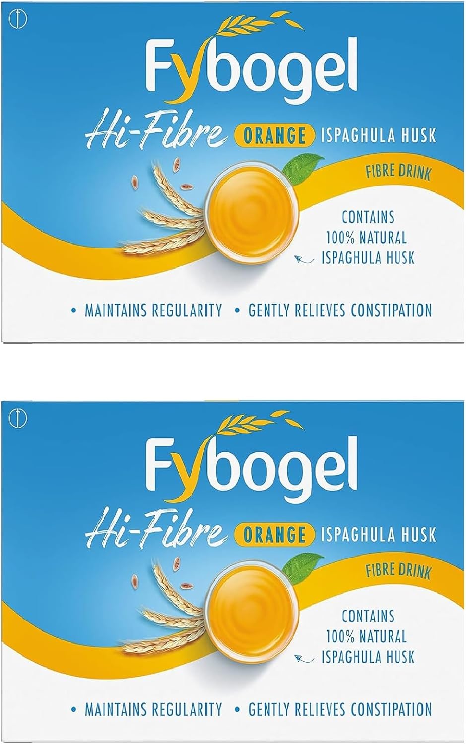 Fybogel Orange Fiber Supplement Sachets, 60 Count - Natural Digestive Support, Gentle Relief, Easy Mix Powder, Daily Use, Convenient Packets for Regularity, Healthier Lifestyle