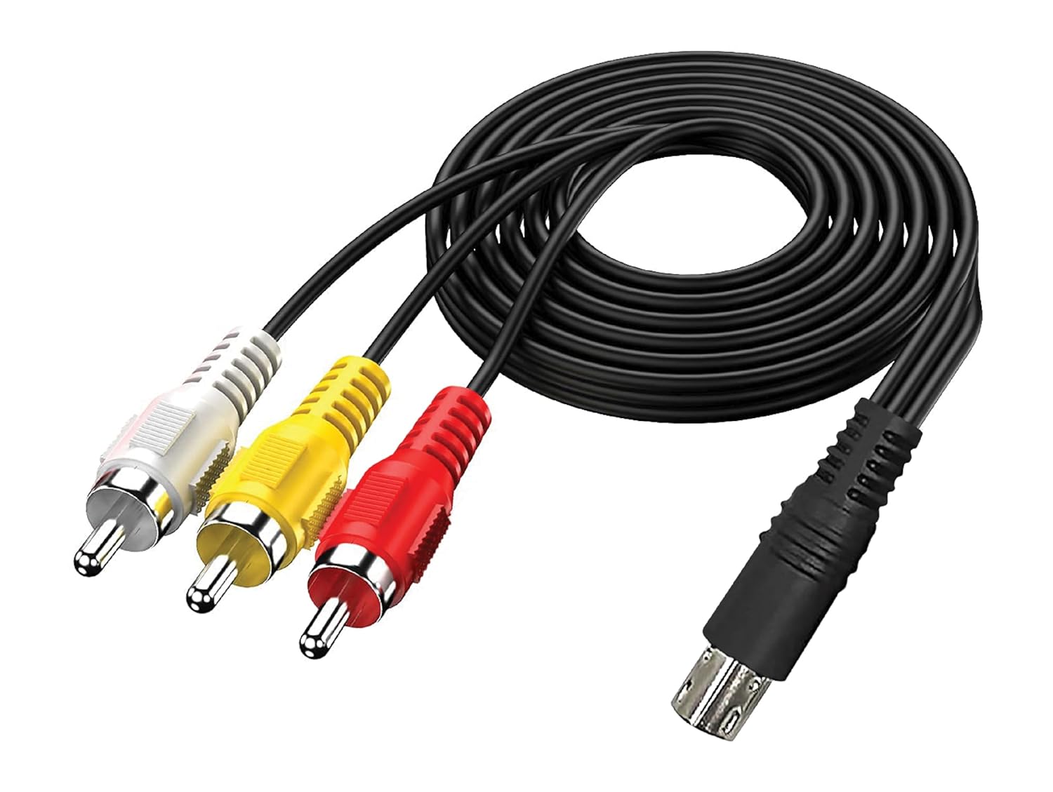 Audio Video AV Cable Wire Adapter to RCA TV Connection Cord for SEGA Genesis 2 & 3 Model 1631 1461 Nomad or 32x 9 Pin Plug to Television Projector Composite Video Sound Ports