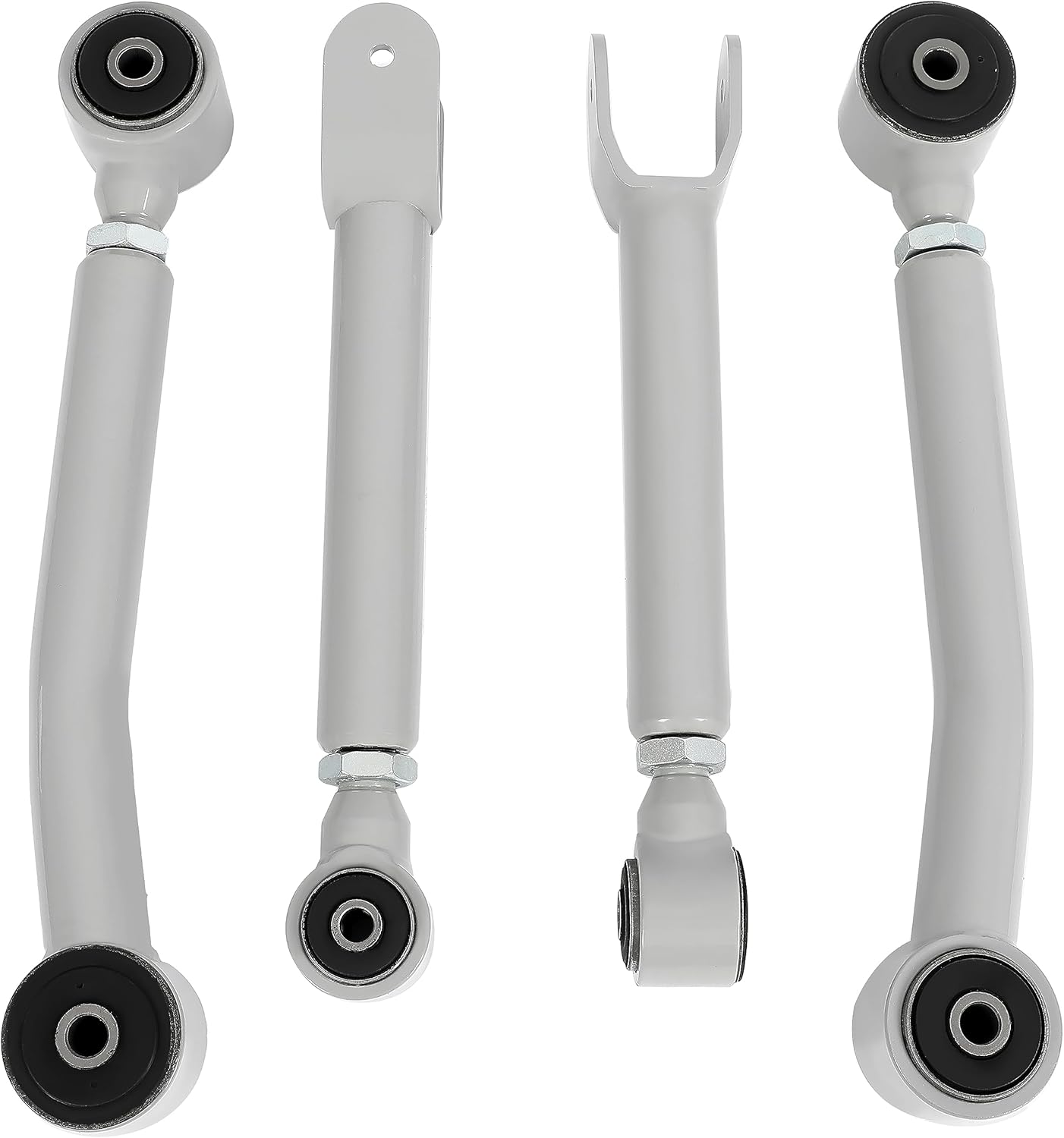 KUAFU 0-8" Lift Adjustable Control Arm Compatible with 1986-2001 Jeep Cherokee XJ 1985-1992 Jeep Comanche MJ 1993-1998 Grand Cherokee ZJ 1997-2006 Wrangler LJ/TJ Powder Coated - Gray
