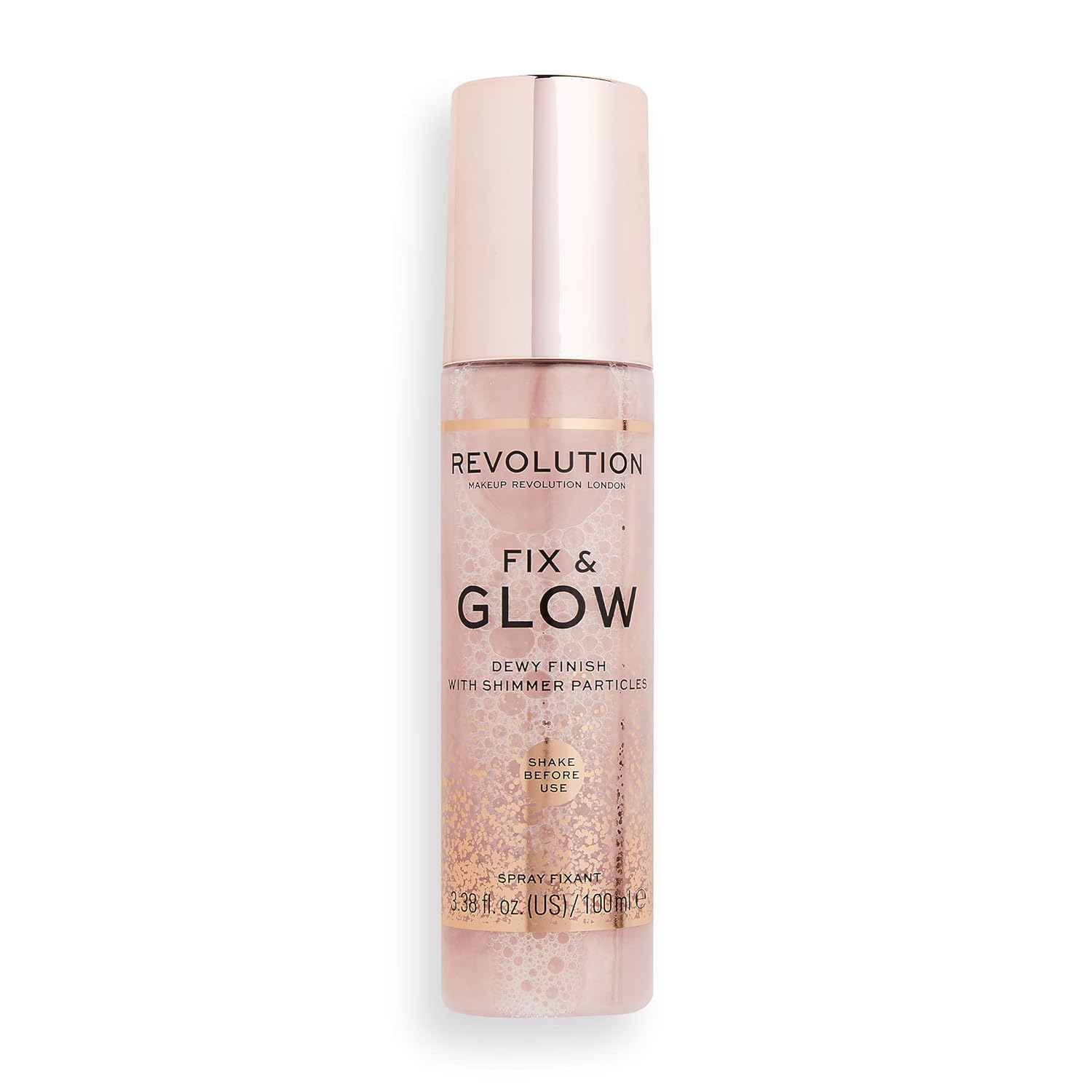 Makeup Revolution Fix & Glow Fixing Spray, Illuminating & Hydrating, Vegan & Cruelty-Free, 3.38 Fl Oz