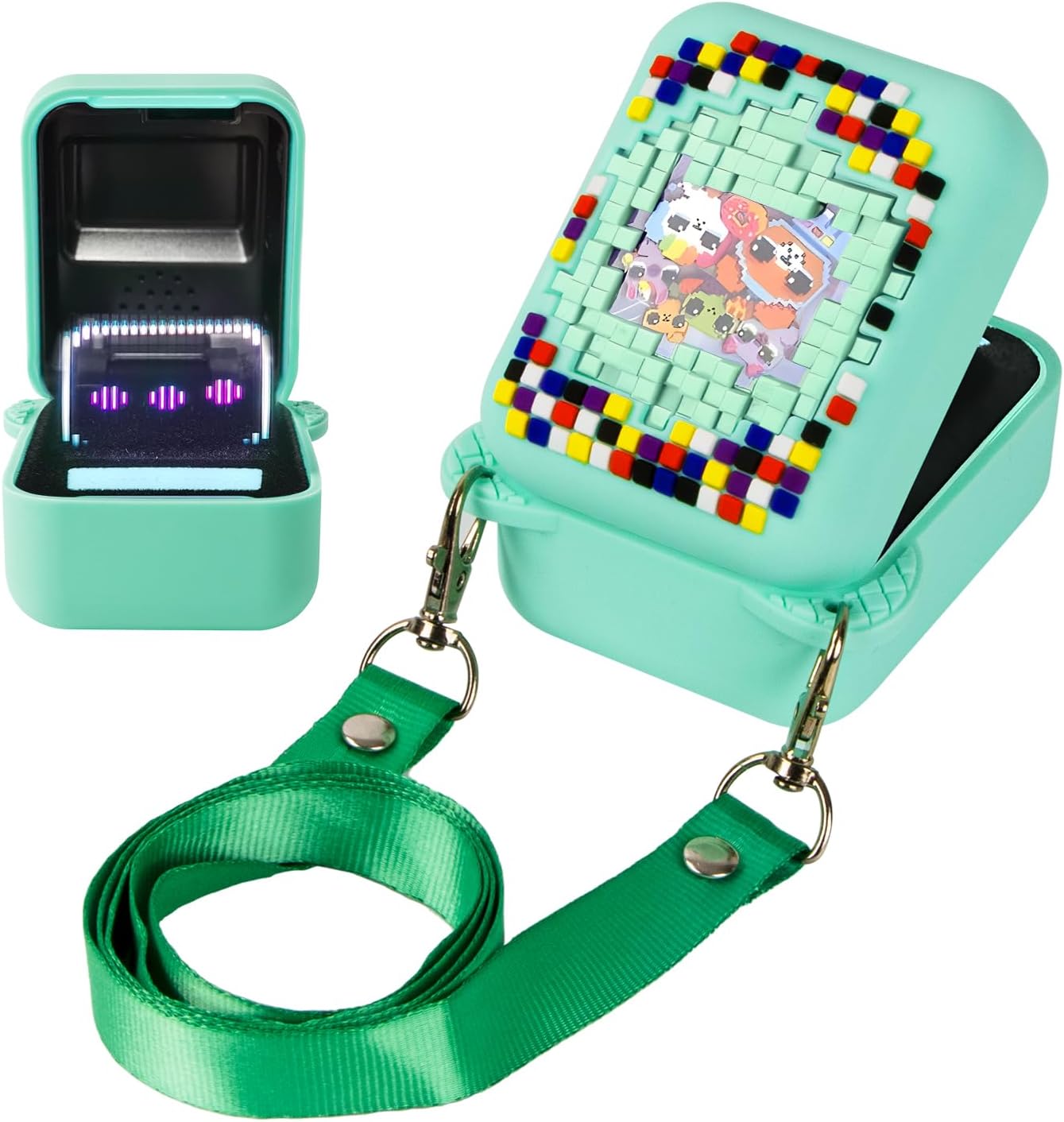 Olycism Silicone Case for Bitzee Interactive Digital Pet with Lanyard Made from Safe Material Compact and Portable Bitzee Case Effectively Protect Bitzee Interactive Toy Digital Pet for Kids Green