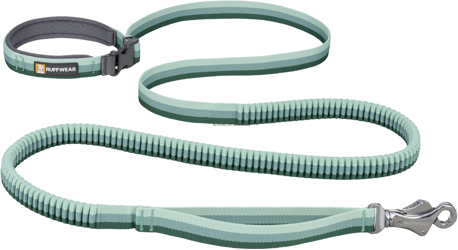 Ruffwear, Roamer Bungee Dog Leash for Running, Biking or Hiking, Can be Used Hand-Held or Hands-Free, River Rock Green, 7.3'-11'