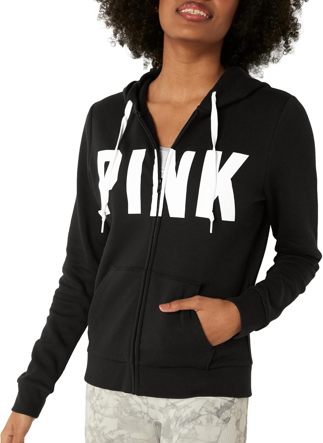 Victoria's Secret Women's PINK Logo Full Zip-up Sweatshirt (XS-XXL)