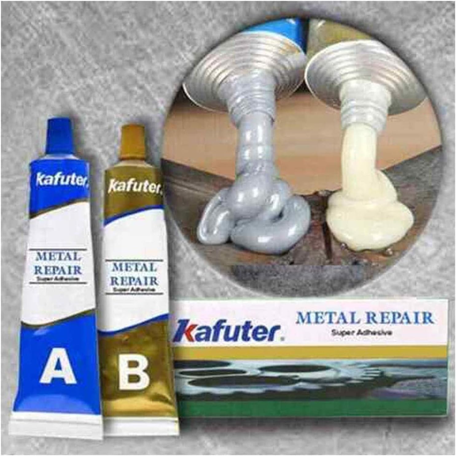 Nihexo Permanent Metal Repair Paste Set, Magic Metal Mending Agent, Industrial Heat Resistance Cold Weld Metal Repair Paste for Metal, Plastic & PVC, Wood, Concrete - Miracle Welding Glue