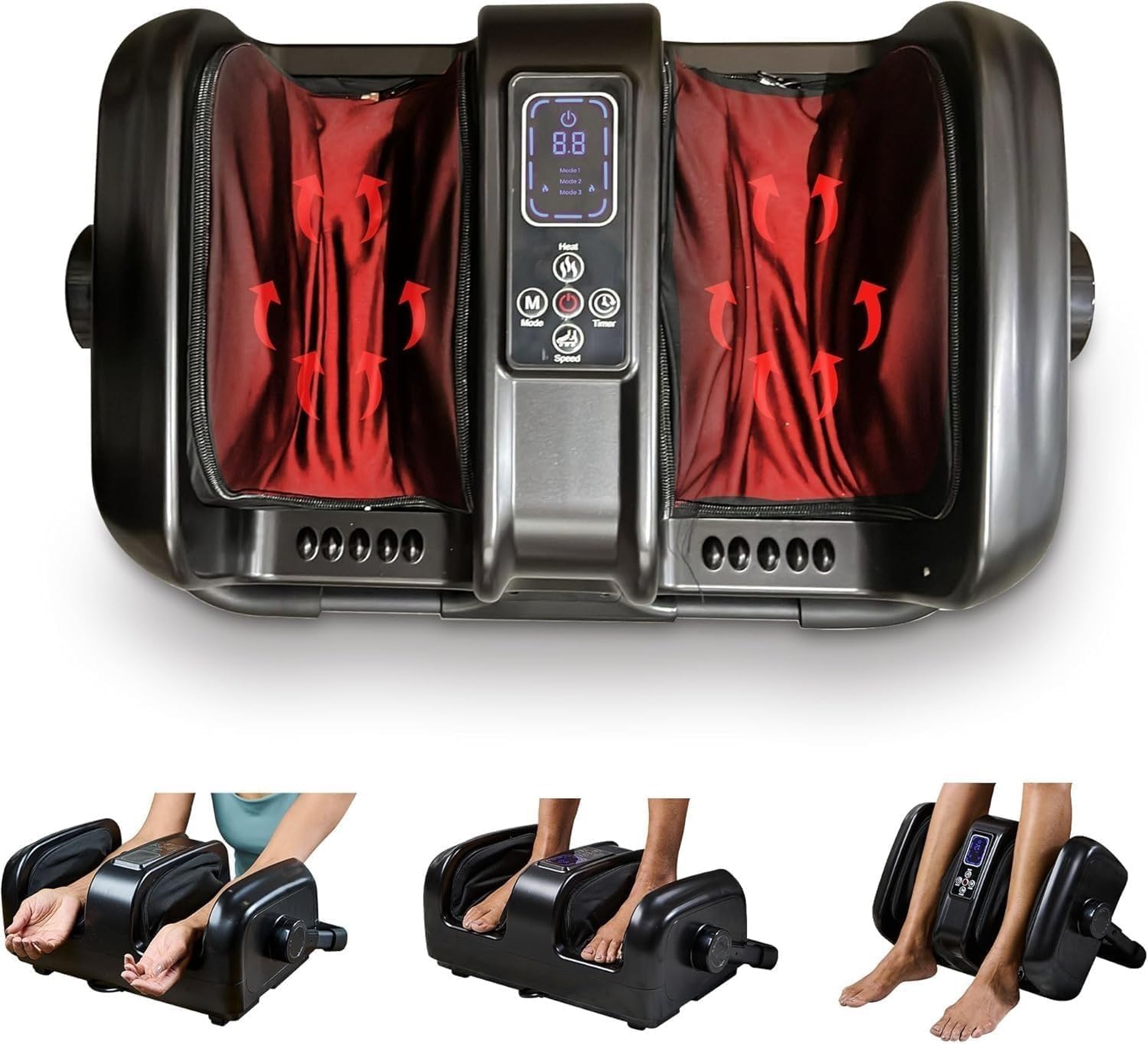 LifePro Shiatsu Foot Massager with Heat | Electric Foot Massager | Deep Kneading Massage for Leg, Calf, Feet & Ankle