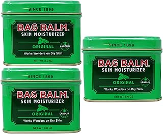 Bag Balm Vermont's Original Hand Moisturizer, Hand Balm for Dry Skin, Cracked Hands, Heels & Dry Hands Treatment, For Dogs and More Ointment, Lotion - 8oz Tin, 3 Pack